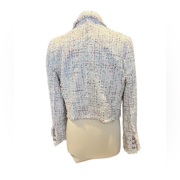 EUC From Aqua Tweed double breasted look cropped jacket - Picture 7 of 9